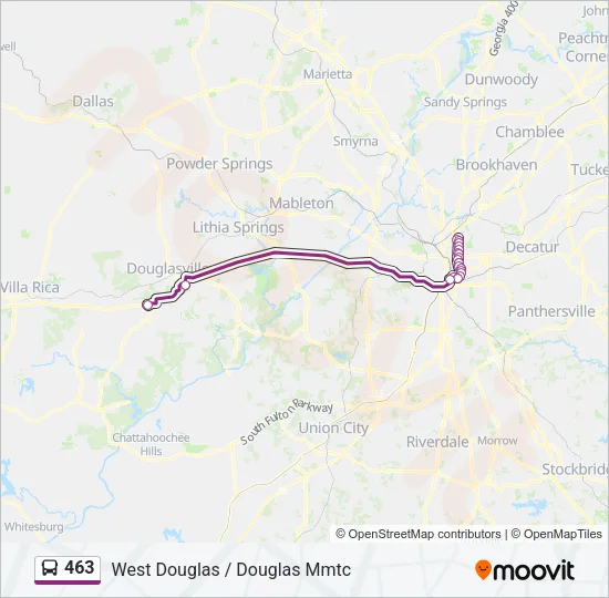 463 Bus Line Map