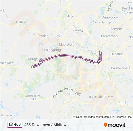 463 Bus Line Map