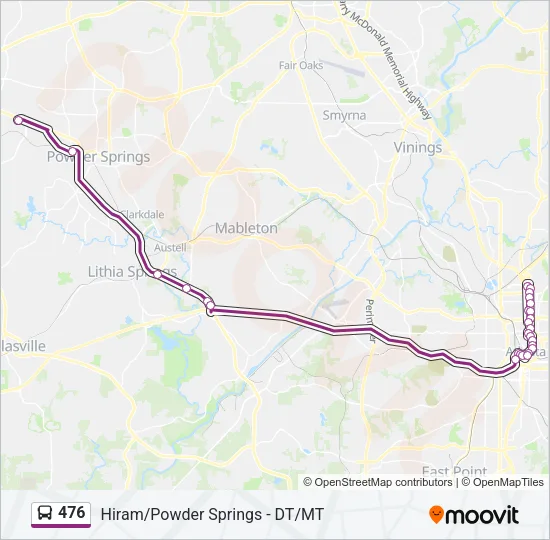 476 Bus Line Map