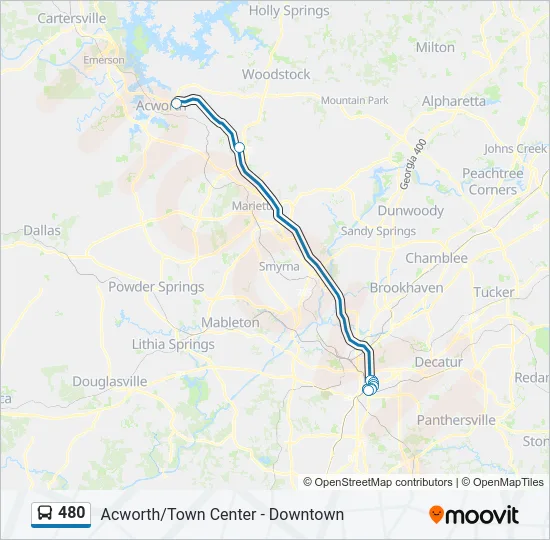 480 Bus Line Map