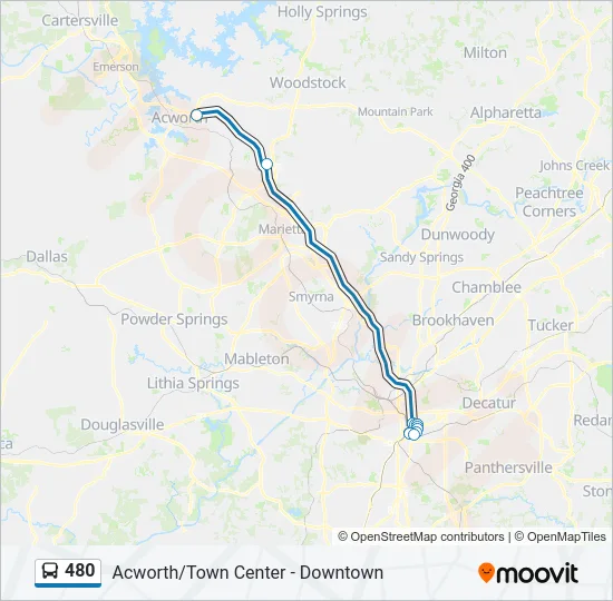 480 Bus Line Map