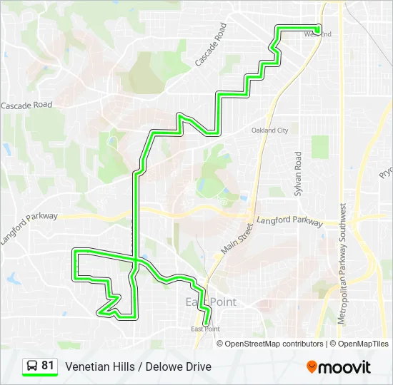 81 Bus Line Map