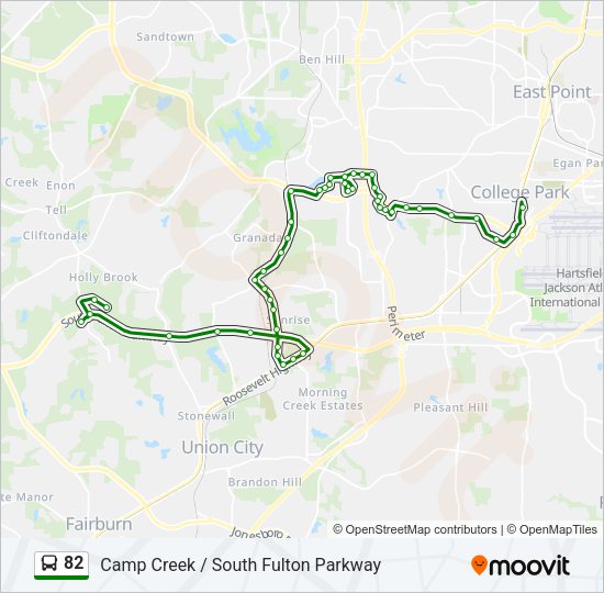 82 Bus Line Map