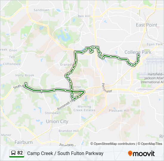 82 Bus Line Map