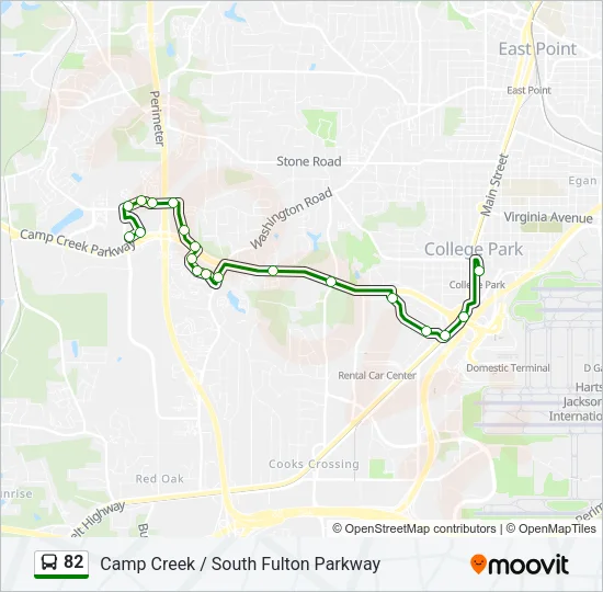 82 Bus Line Map
