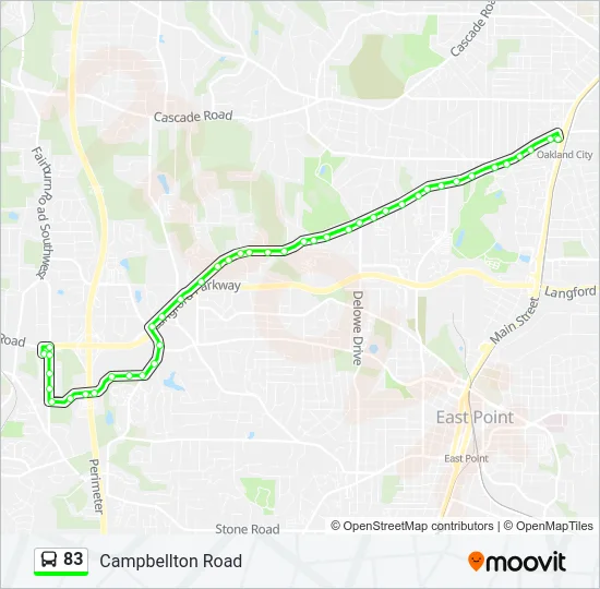 83 Bus Line Map