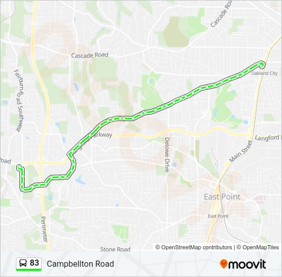 83 Bus Line Map