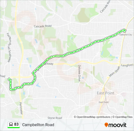 83 Bus Line Map