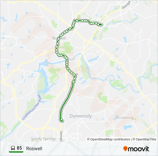 85 Bus Line Map