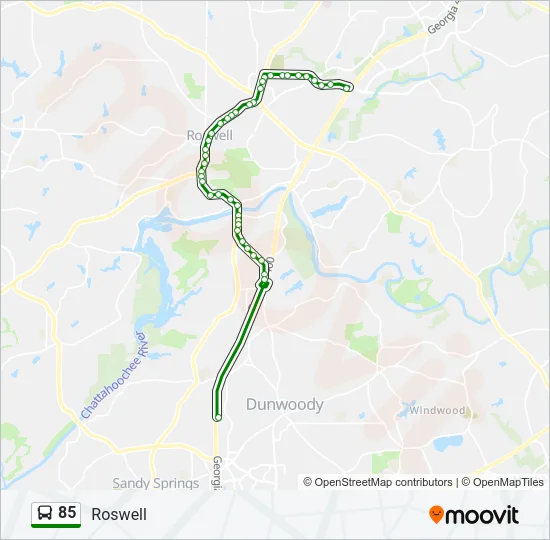 85 Bus Line Map