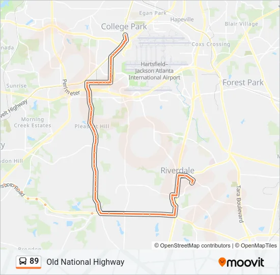 89 Bus Line Map
