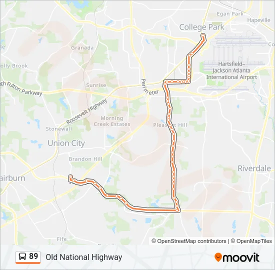 89 Bus Line Map