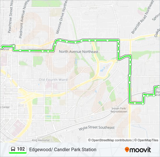 102 Bus Line Map