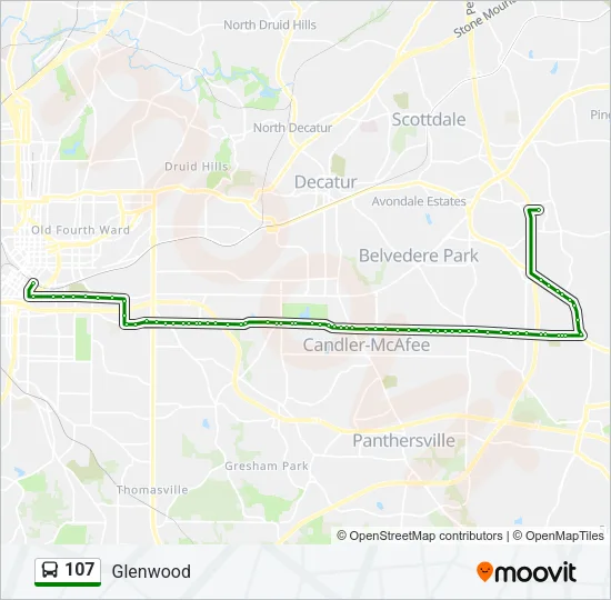 107 Bus Line Map