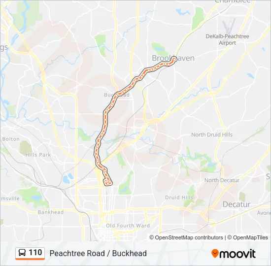 110 Bus Line Map