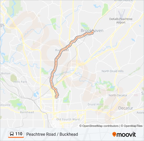 110 Bus Line Map