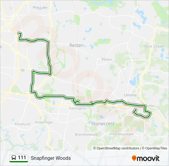 111 Bus Line Map