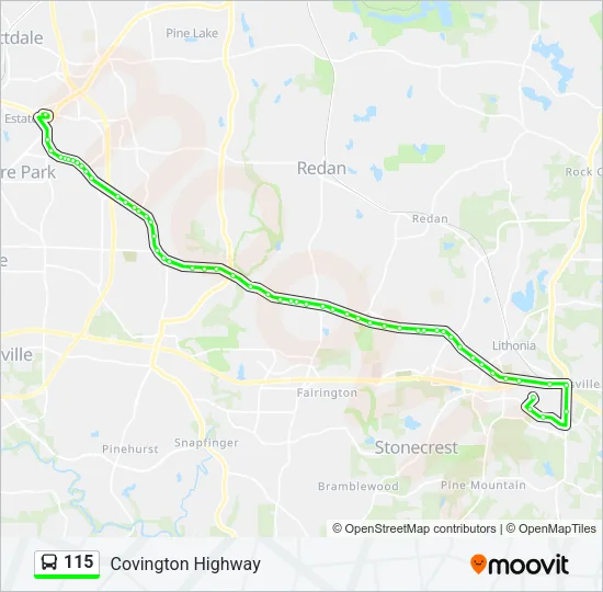 115 Bus Line Map