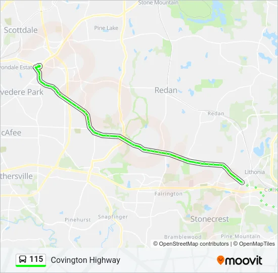 115 Bus Line Map