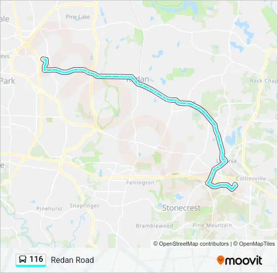 116 Bus Line Map