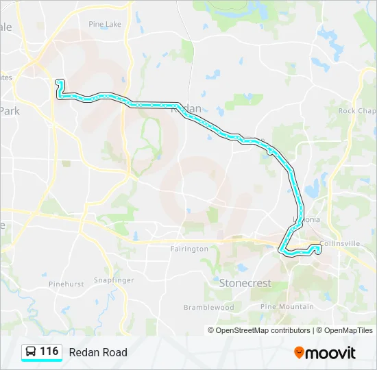 116 Bus Line Map