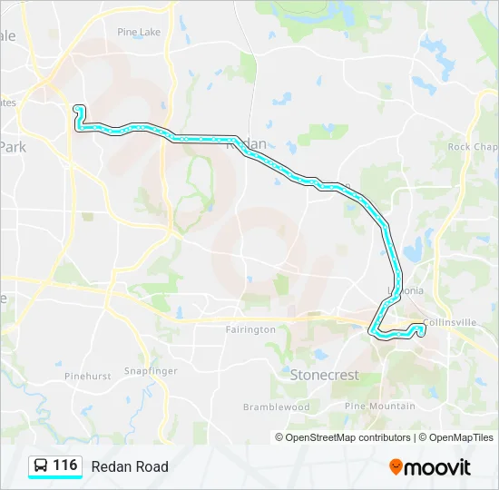 116 Bus Line Map