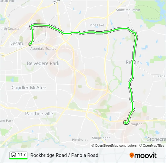 117 Bus Line Map