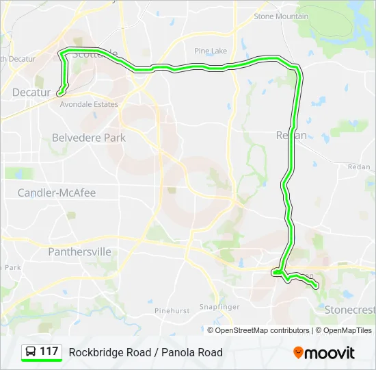 117 Bus Line Map