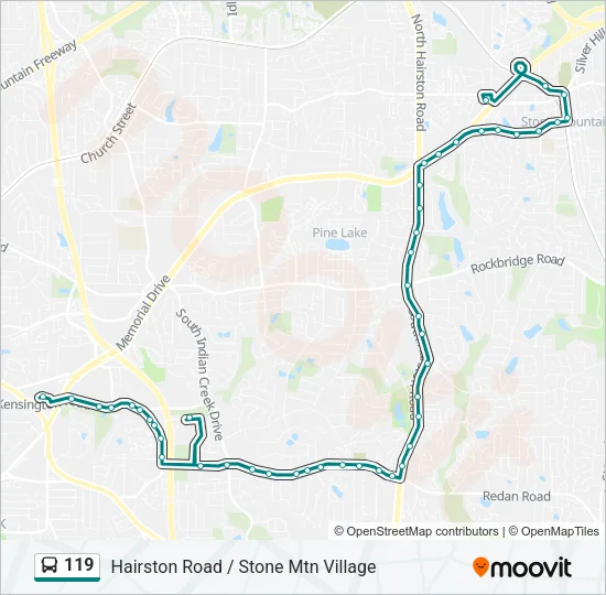 119 Bus Line Map