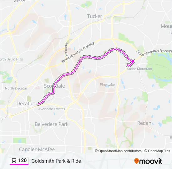 120 Bus Line Map