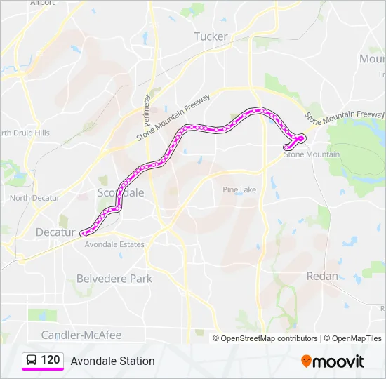 120 Bus Line Map