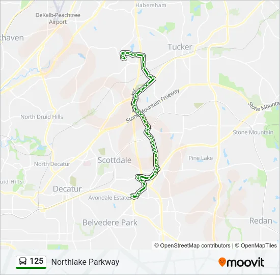 125 Bus Line Map