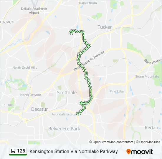 125 Bus Line Map