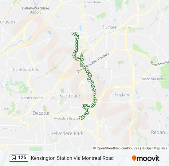 125 Bus Line Map