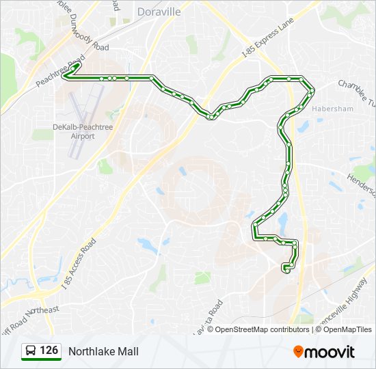 126 bus Line Map