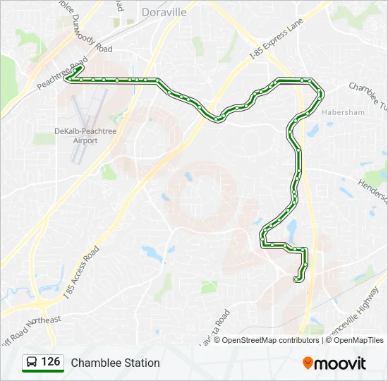 126 Bus Line Map