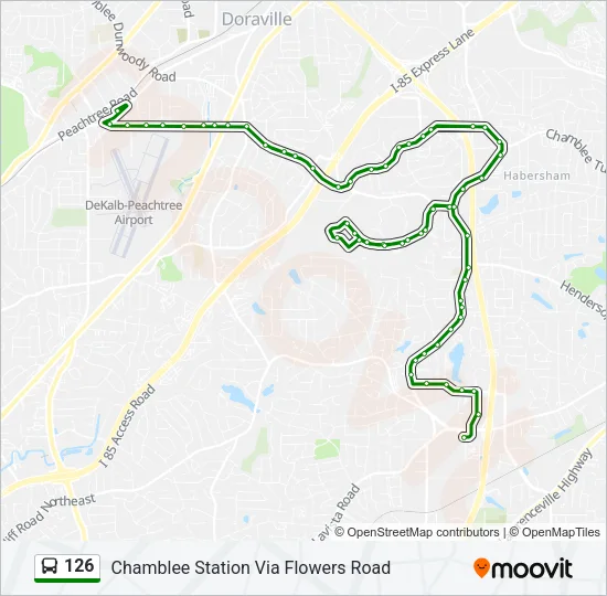 126 Bus Line Map