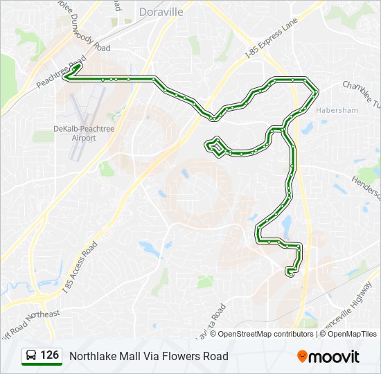 126 bus Line Map