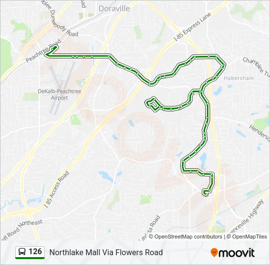 126 Bus Line Map