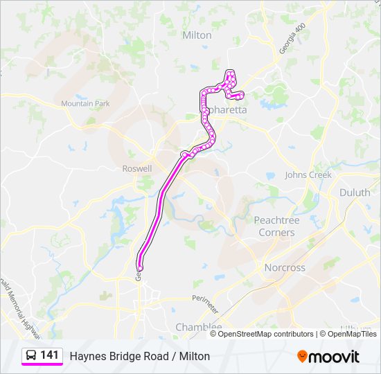 141 Bus Line Map