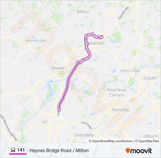 141 Bus Line Map