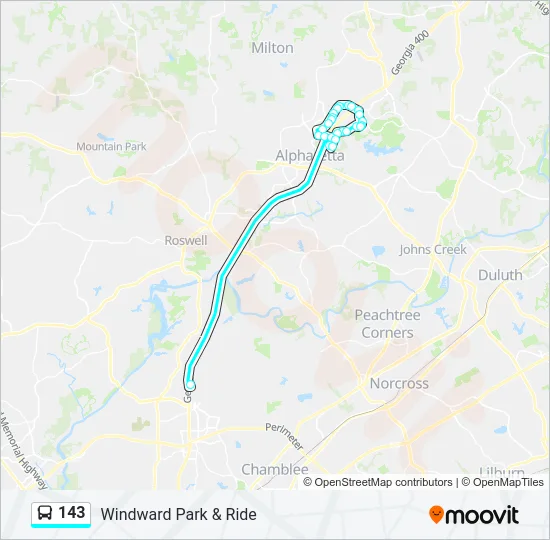 143 Bus Line Map