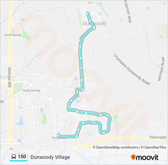 150 Bus Line Map