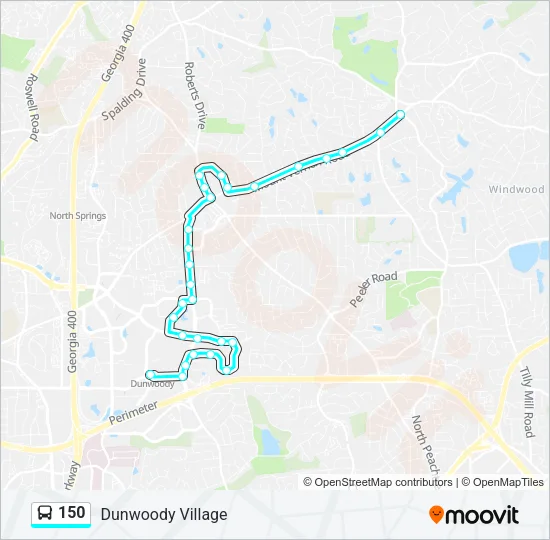 150 Bus Line Map