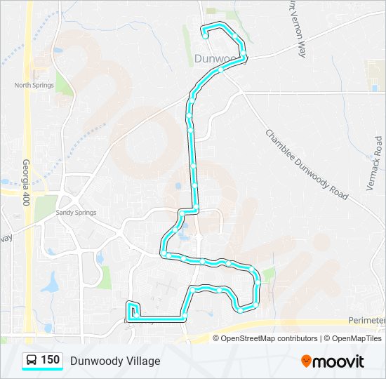 150 bus Line Map