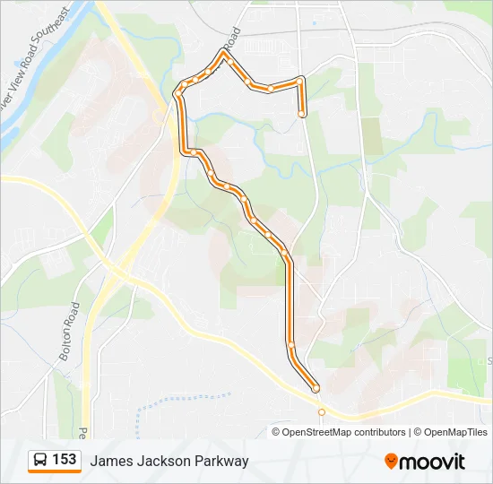 153 Bus Line Map