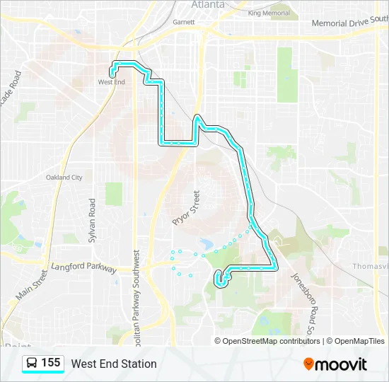 155 Bus Line Map