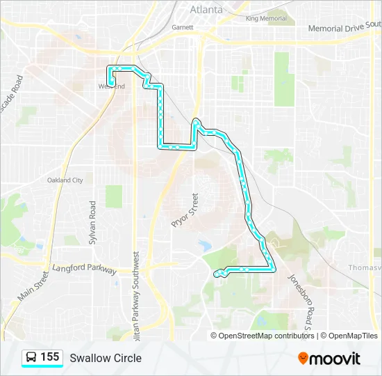 155 Bus Line Map