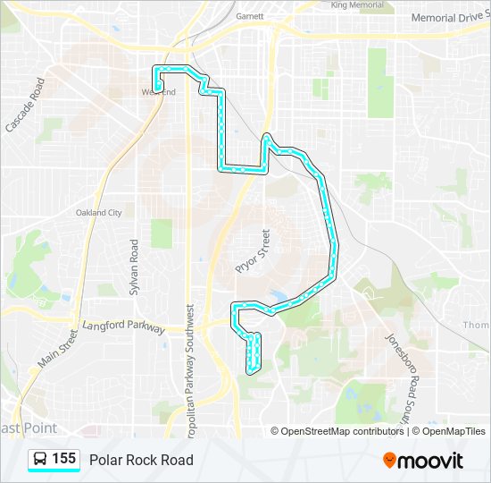 155 Bus Line Map