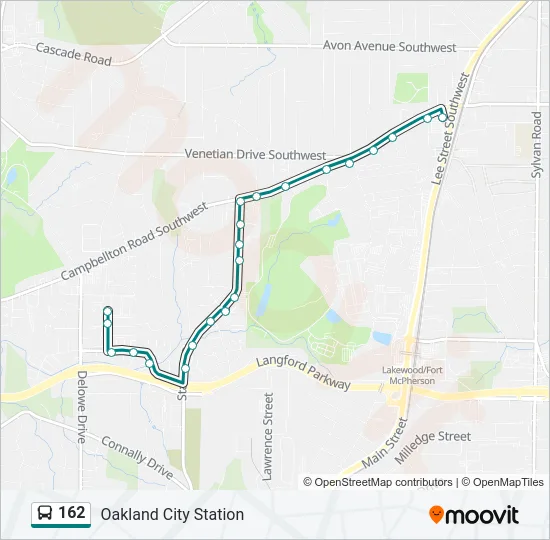 162 Bus Line Map